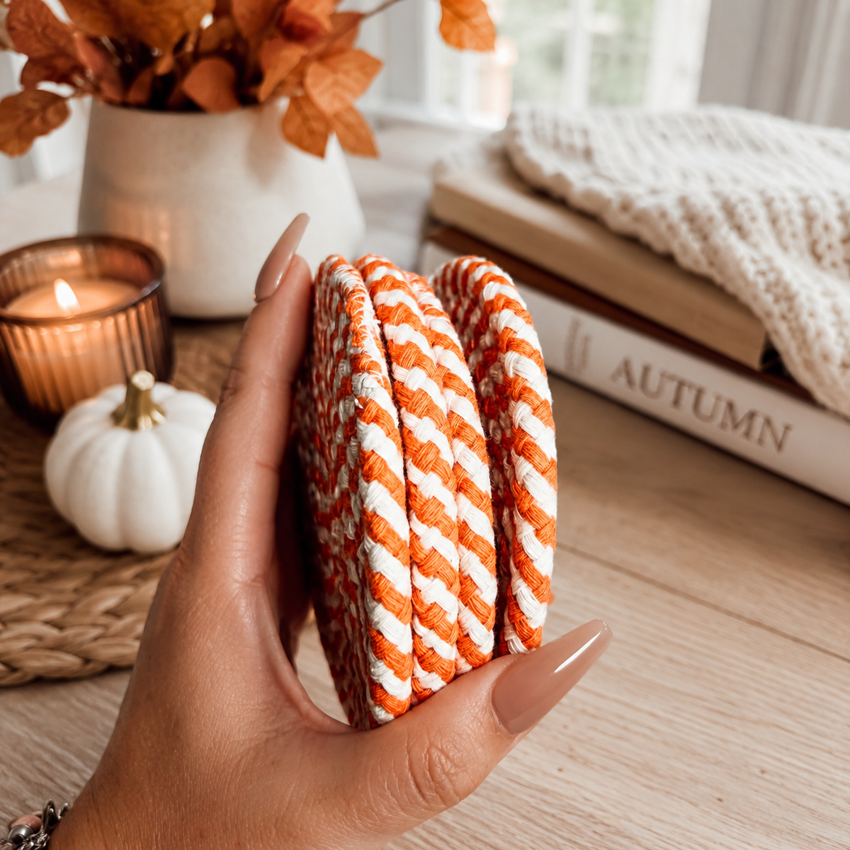 Handcrafted Braided Fabric Coasters