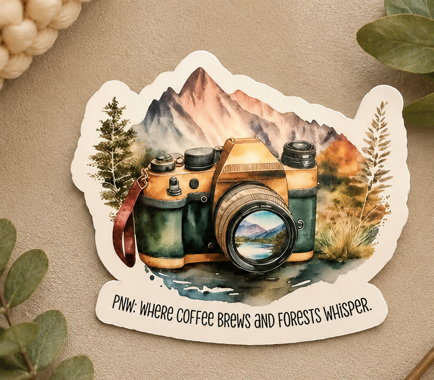 PNW Camera Sticker