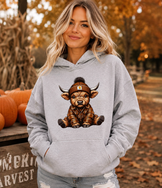 Highland Cow Hoodie | Cute Western Cowgirl Hoodie