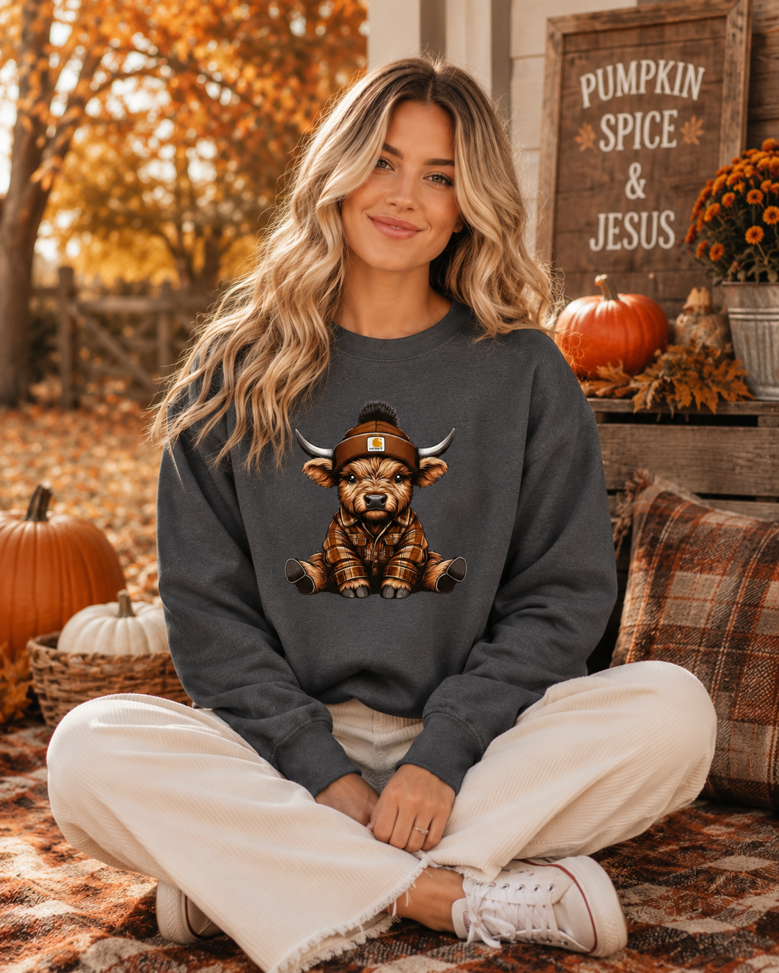 Highland Cow Hoodie | Cute Western Cowgirl Hoodie