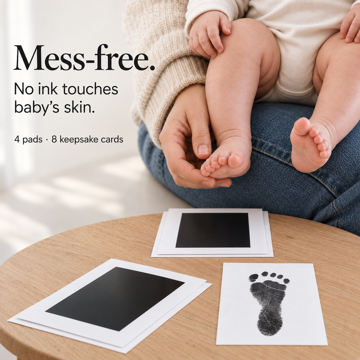 Mess-Free Baby Handprint & Footprint Keepsake Kit – 4 Pack