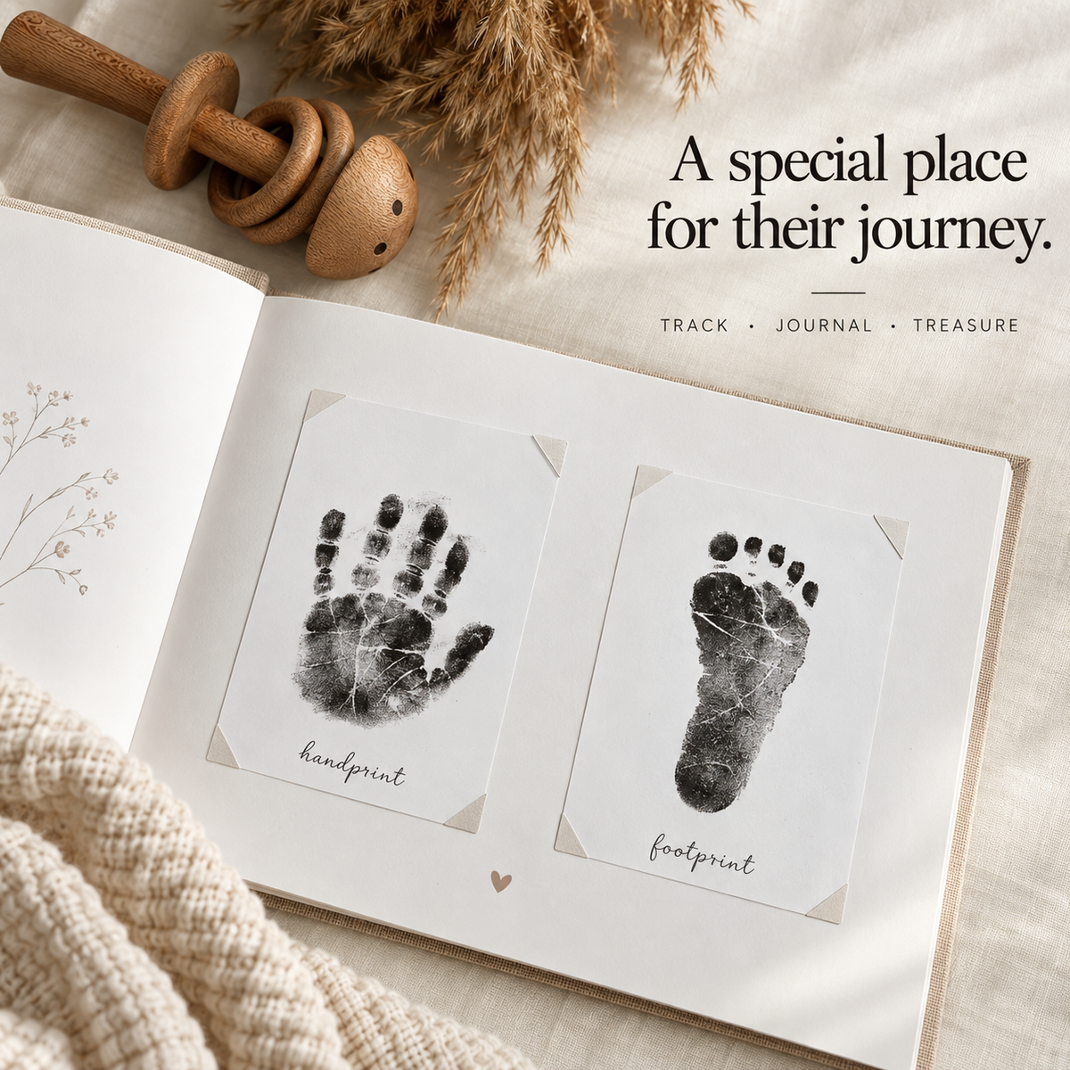 Mess-Free Baby Handprint & Footprint Keepsake Kit – 4 Pack