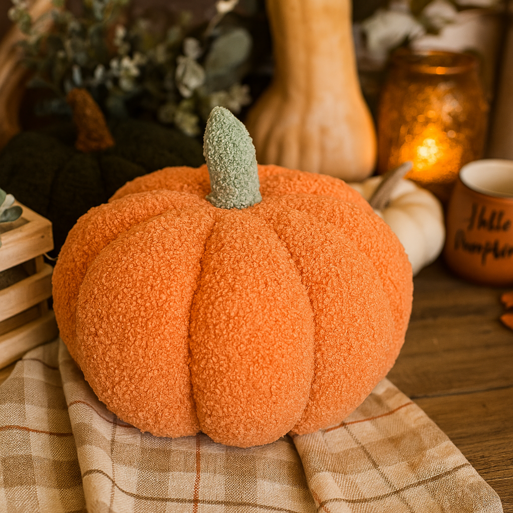 Plush Teddy Velvet Pumpkins
