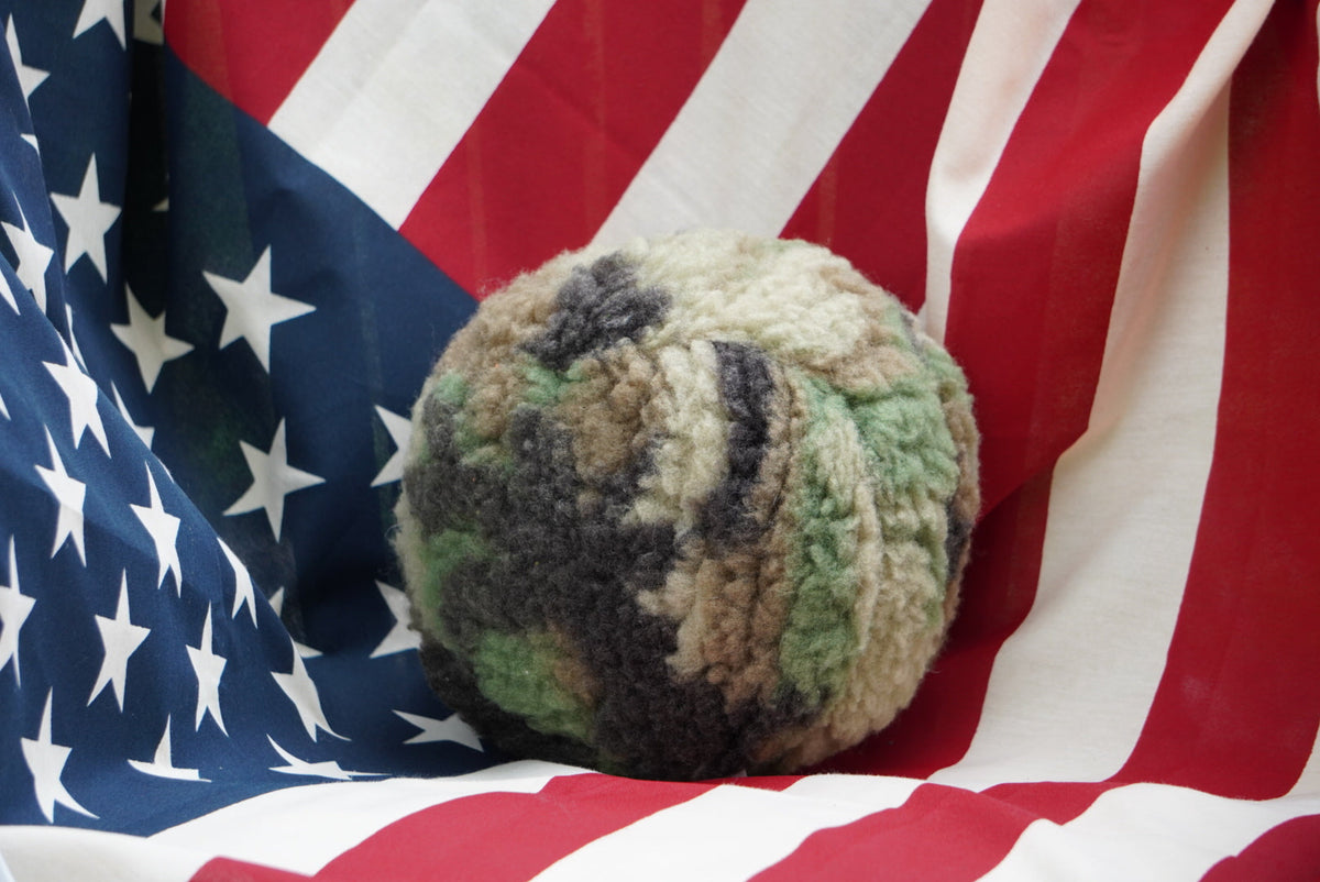 HuggleCause™ Camouflage Plush Dog Ball | Warrior Canine Connection