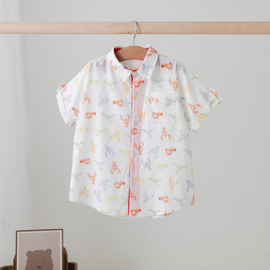 Colorful Claws Organic Cotton Crawfish Shirt