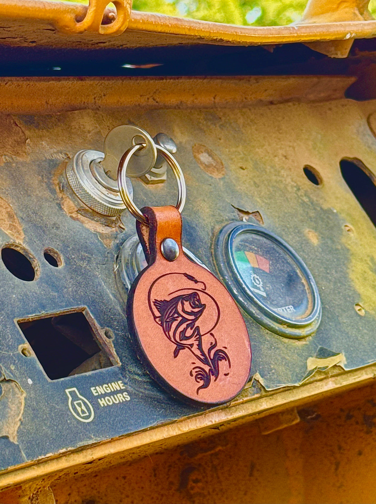 Fish Leather Keychain - Texas Made