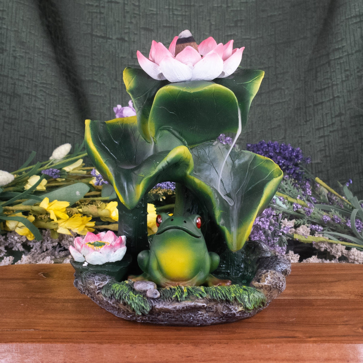 Frog & Lotus Backflow Incense Burner