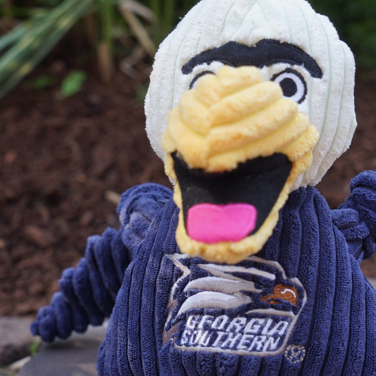 Georgia Southern Gus the Eagle Knottie® Plush Dog Toy | HuggleHounds