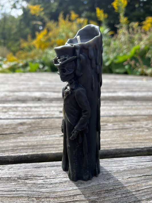 Black Beeswax Skeleton Groom Candle