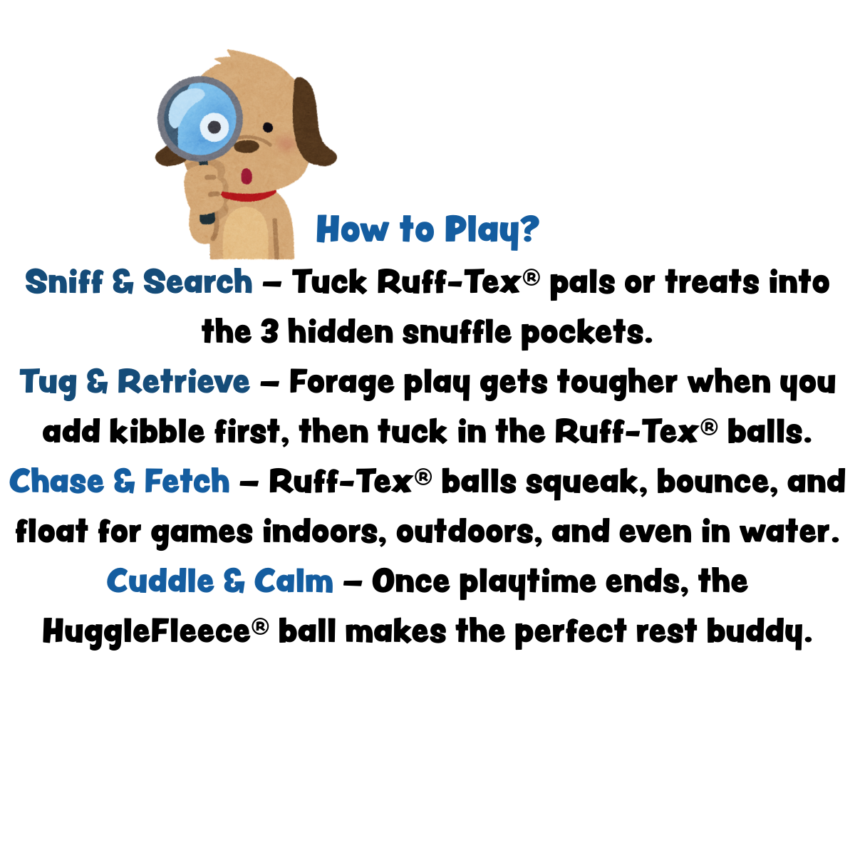 HuggleSnuffles™ SnuffleSphere™ Interactive Dog Puzzle Ball