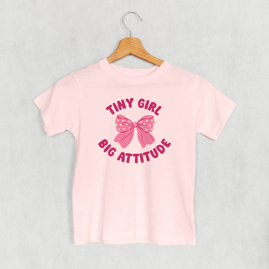 Tiny Girl, Big Attitude Kids Tee & Sweatshirt