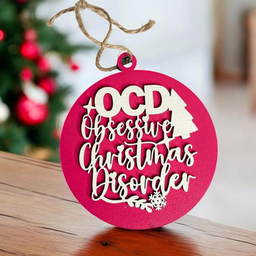 Obsessive Christmas Disorder Wooden Ornament | 12 Colors
