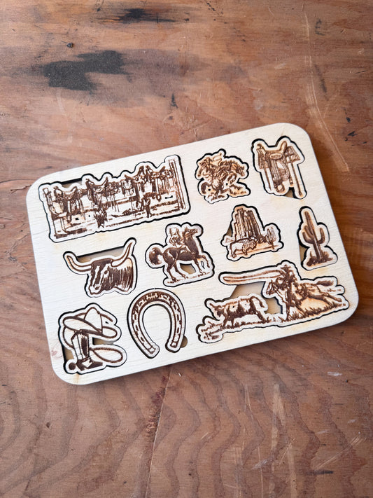 Wild West Wooden Puzzle