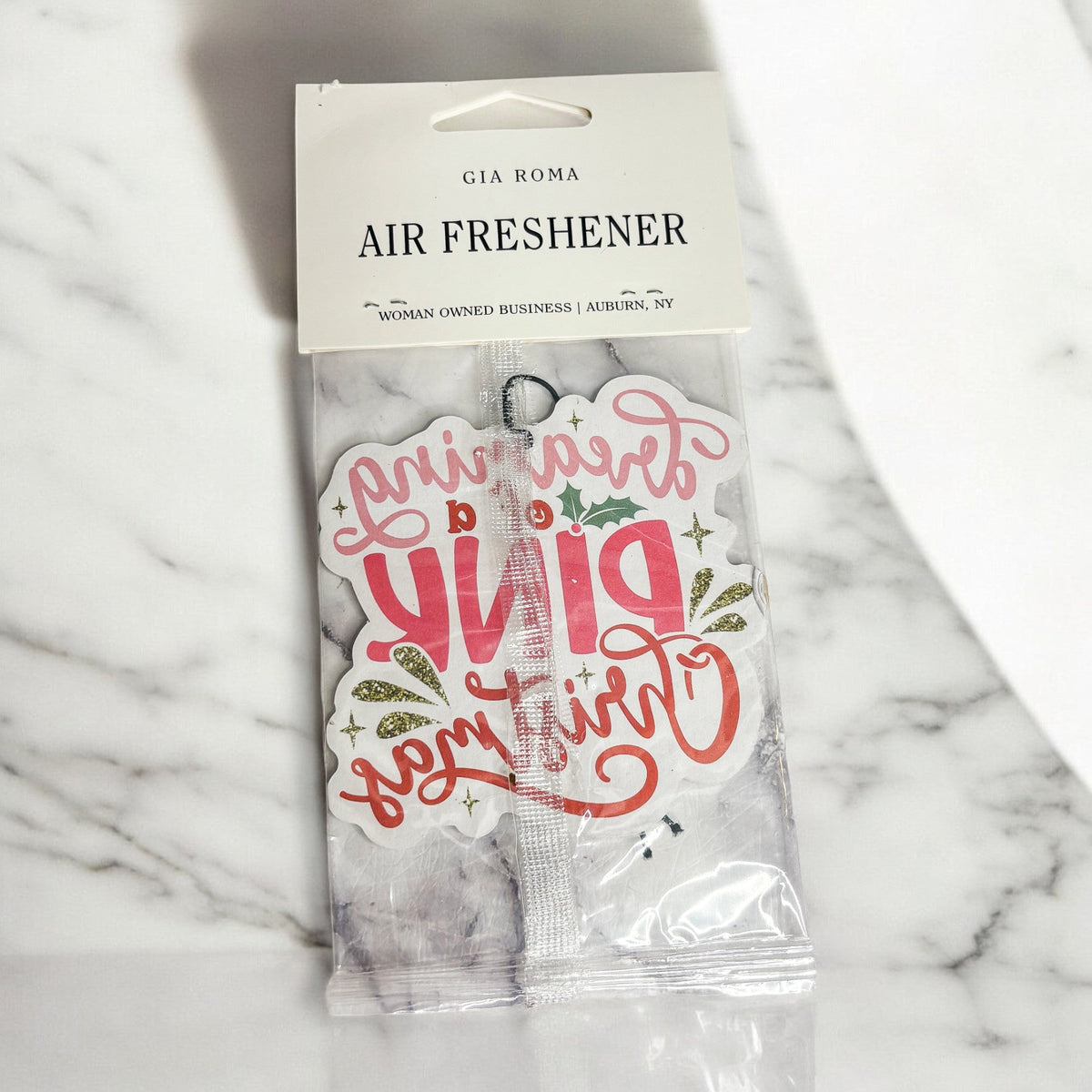 Dreaming of a Pink Christmas Car Air Freshener