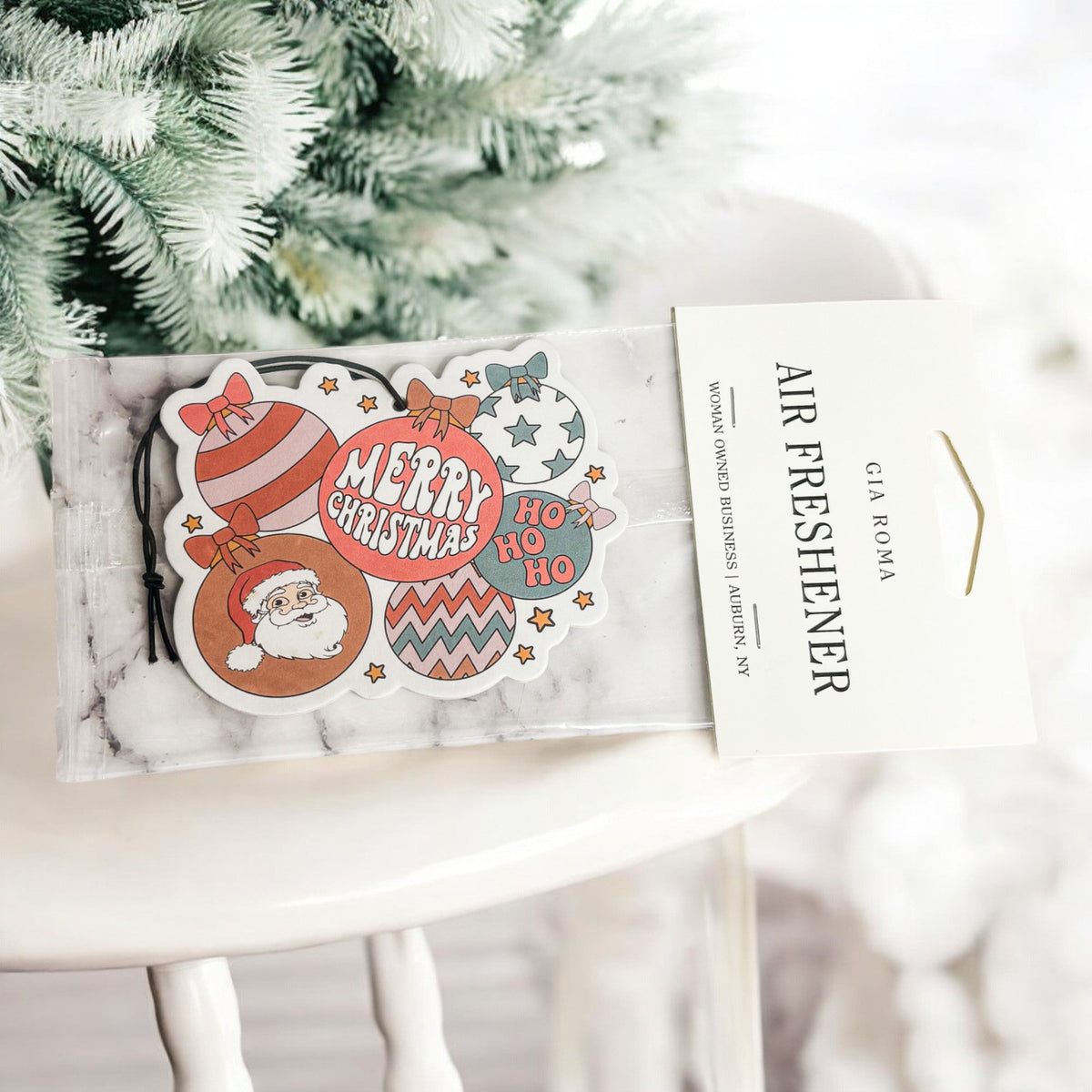 Retro Christmas Ornament Car Freshie