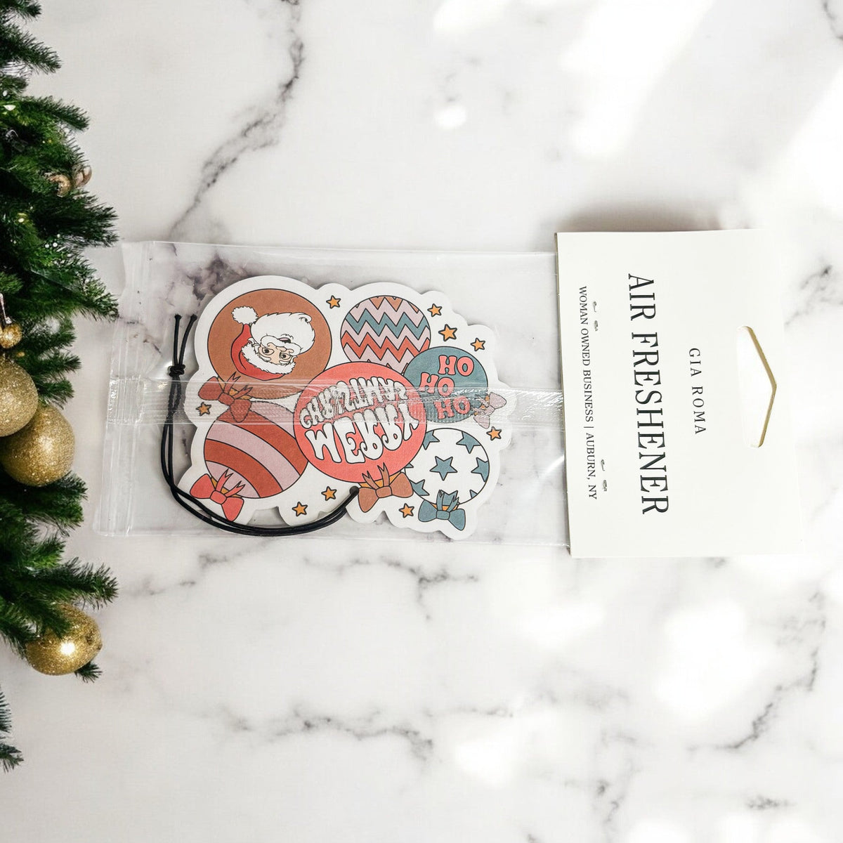 Retro Christmas Ornament Car Freshie