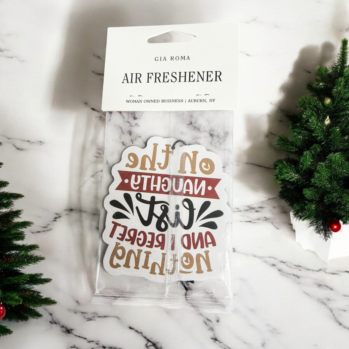 Naughty List & No Regrets Christmas Car Air Freshener