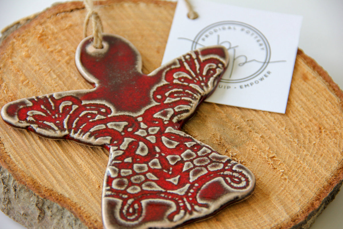 Handmade Lace Angel Ornament
