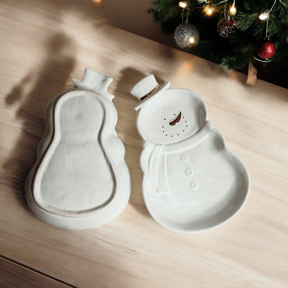 Snowman Serving Dish | Holiday Snack & Charcuterie Platter