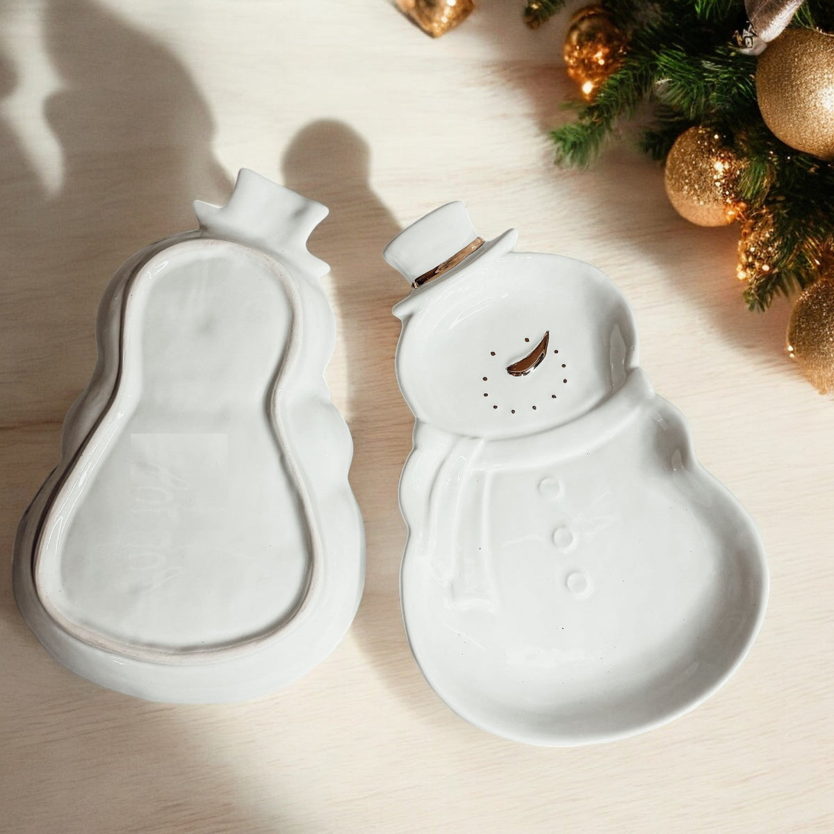 Snowman Serving Dish | Holiday Snack & Charcuterie Platter
