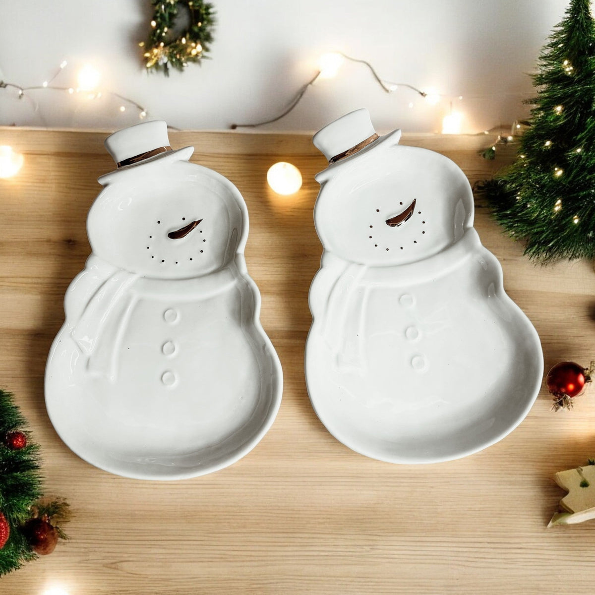 Snowman Serving Dish | Holiday Snack & Charcuterie Platter