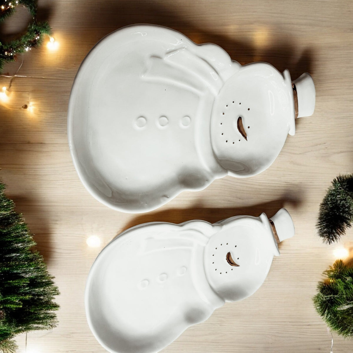 Snowman Serving Dish | Holiday Snack & Charcuterie Platter