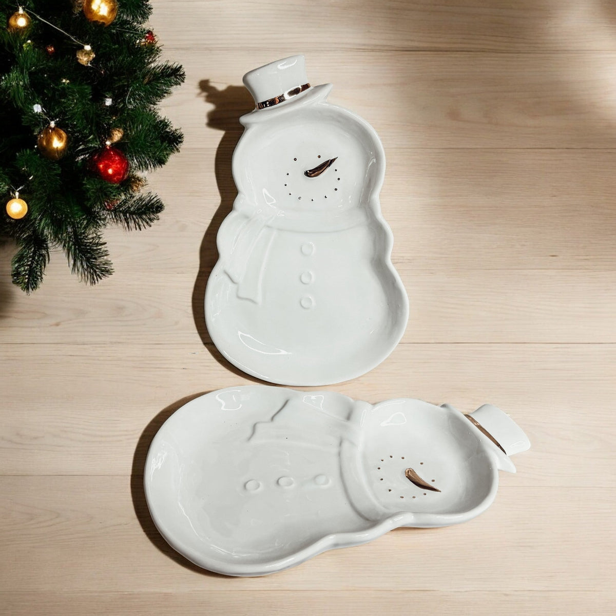 Snowman Serving Dish | Holiday Snack & Charcuterie Platter