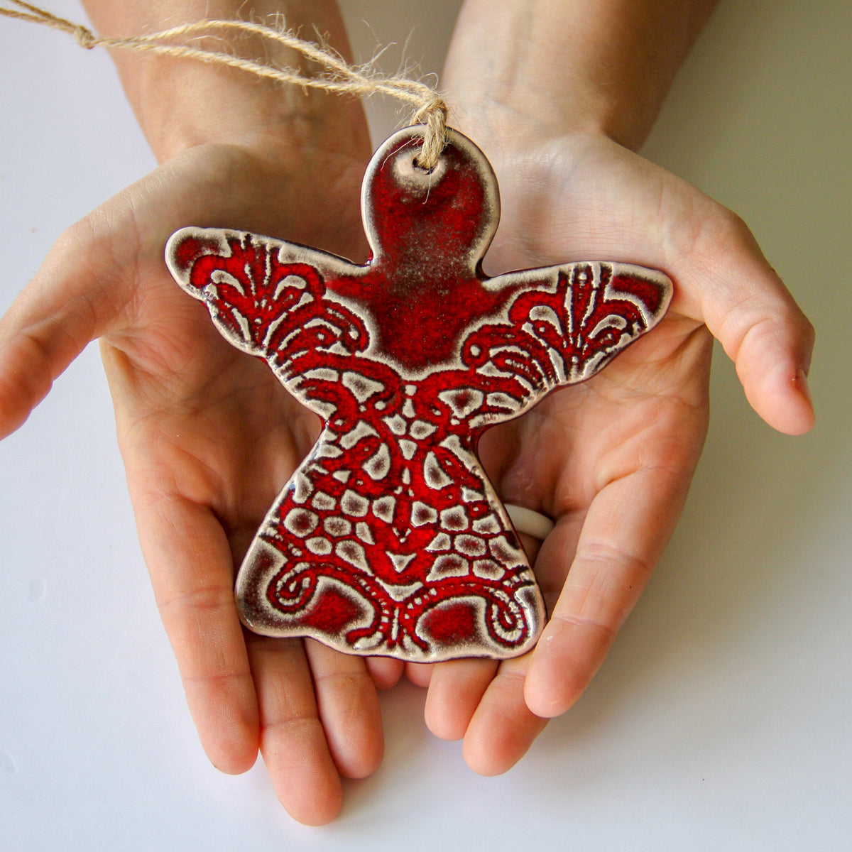 Handmade Lace Angel Ornament