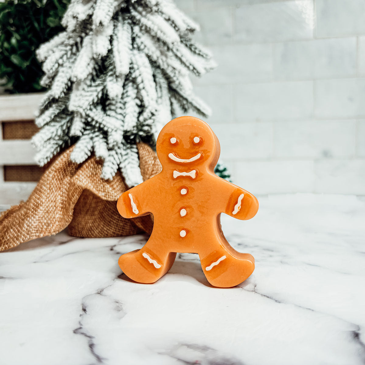 Gingerbread Man Mini Candle