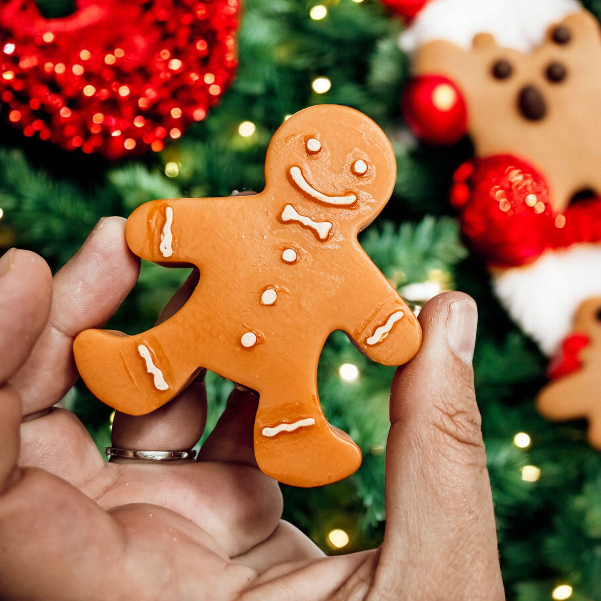 Gingerbread Man Mini Candle