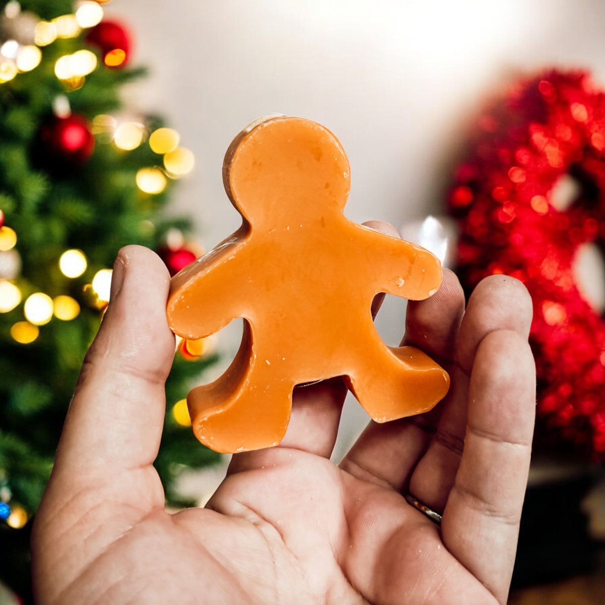 Gingerbread Man Mini Candle
