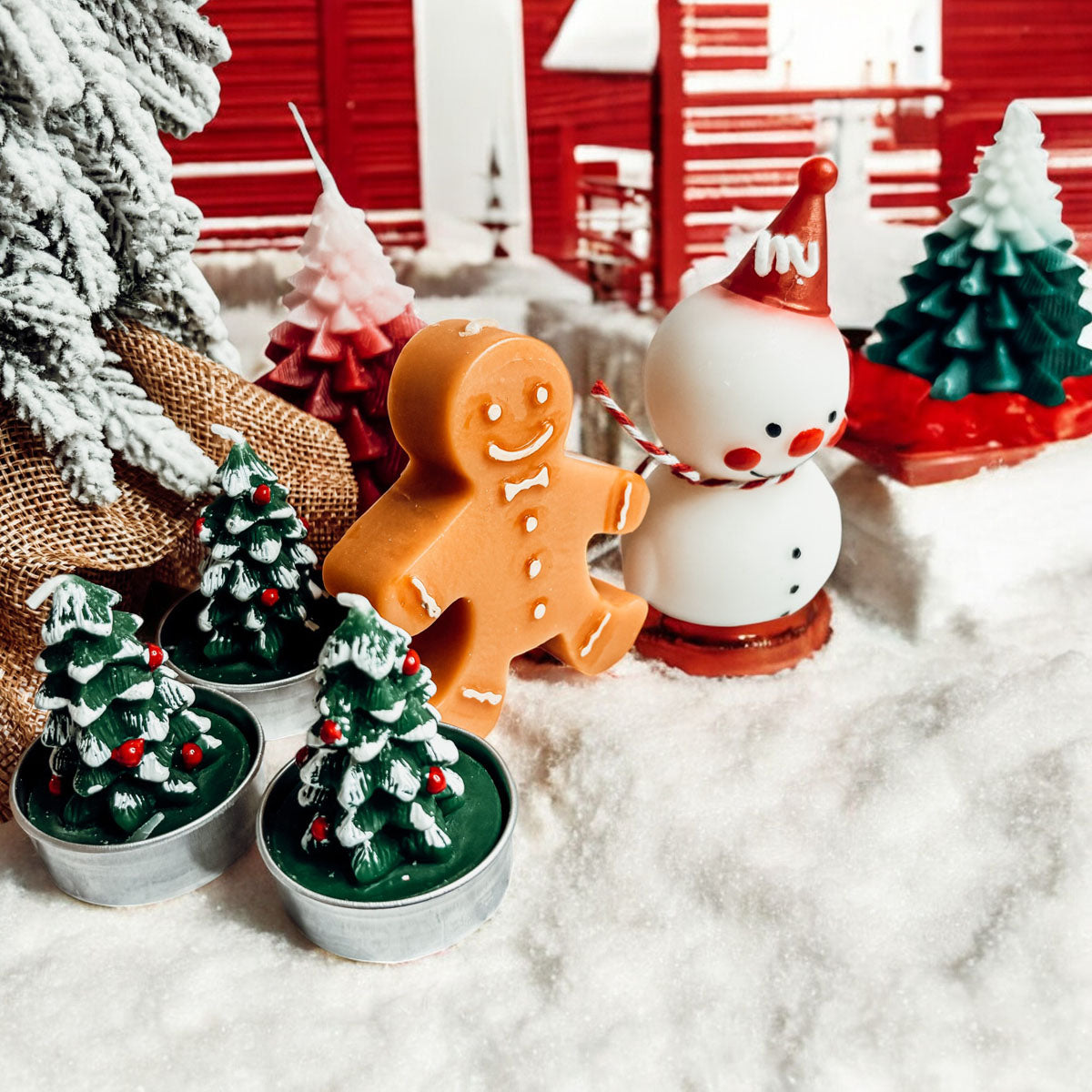 Gingerbread Man Mini Candle