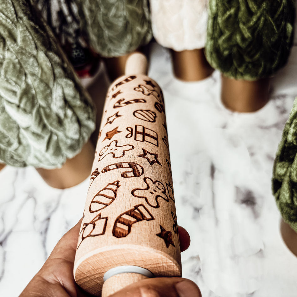 Embossed Christmas Rolling Pin | 10 Designs