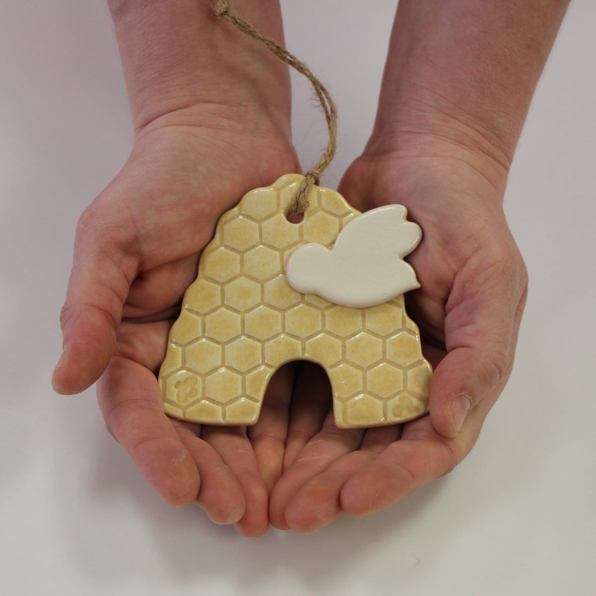 Handmade Beehive & Bee Ornament