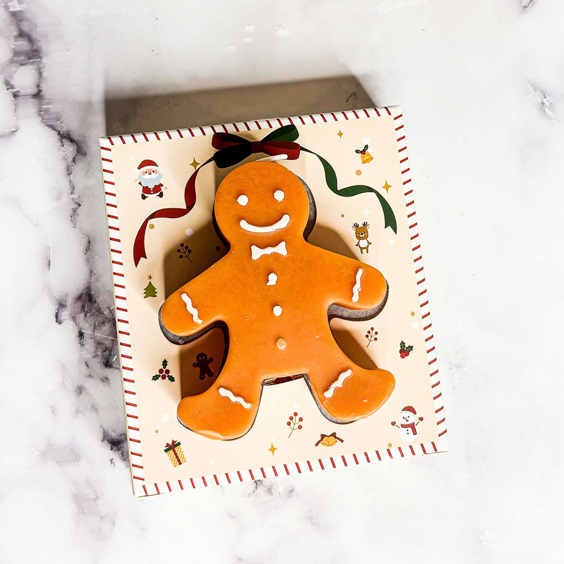 Gingerbread Man Mini Candle