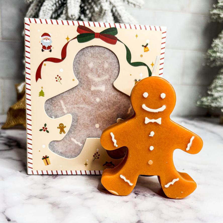 Gingerbread Man Mini Candle