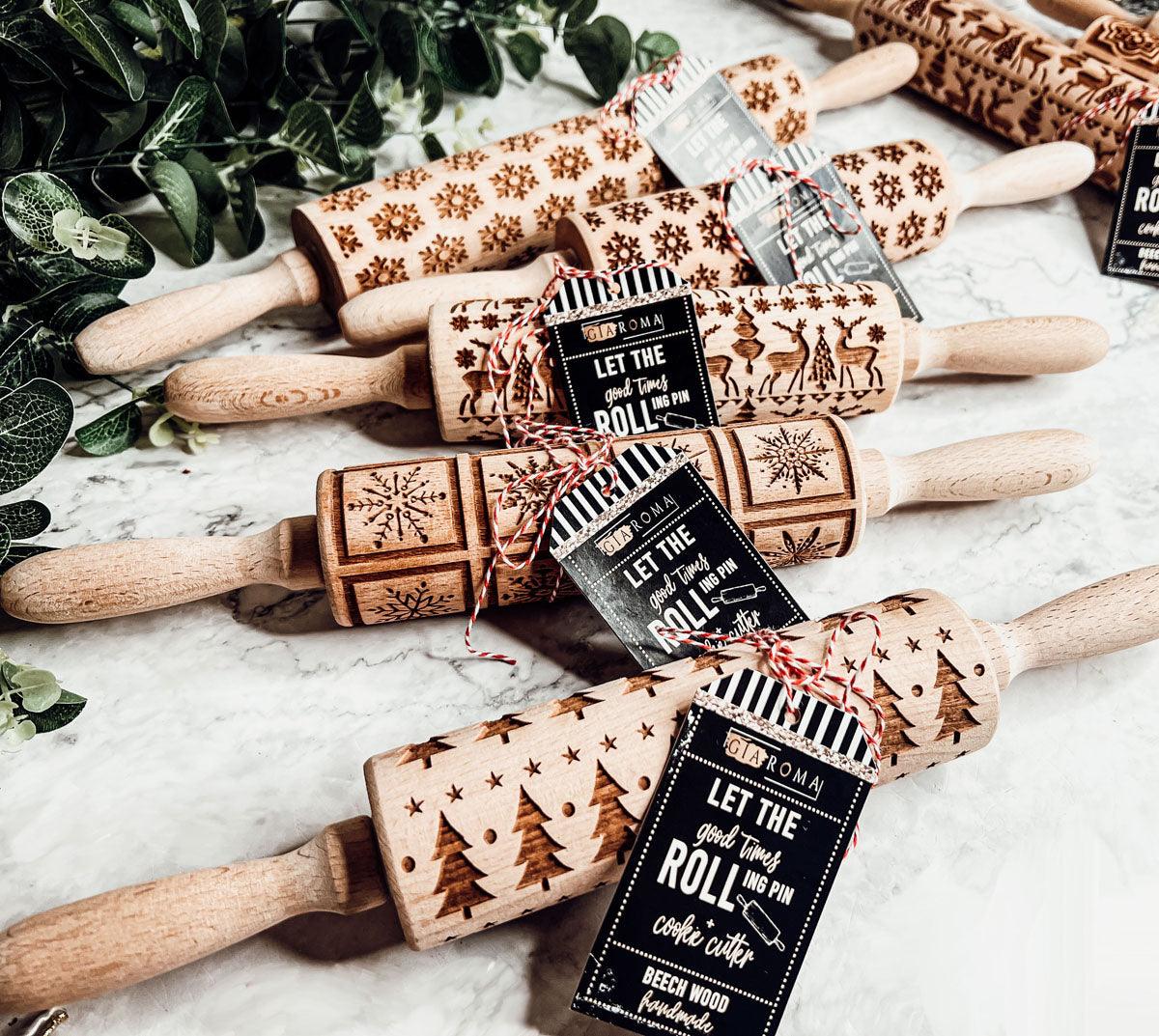 Embossed Christmas Rolling Pin | 10 Designs