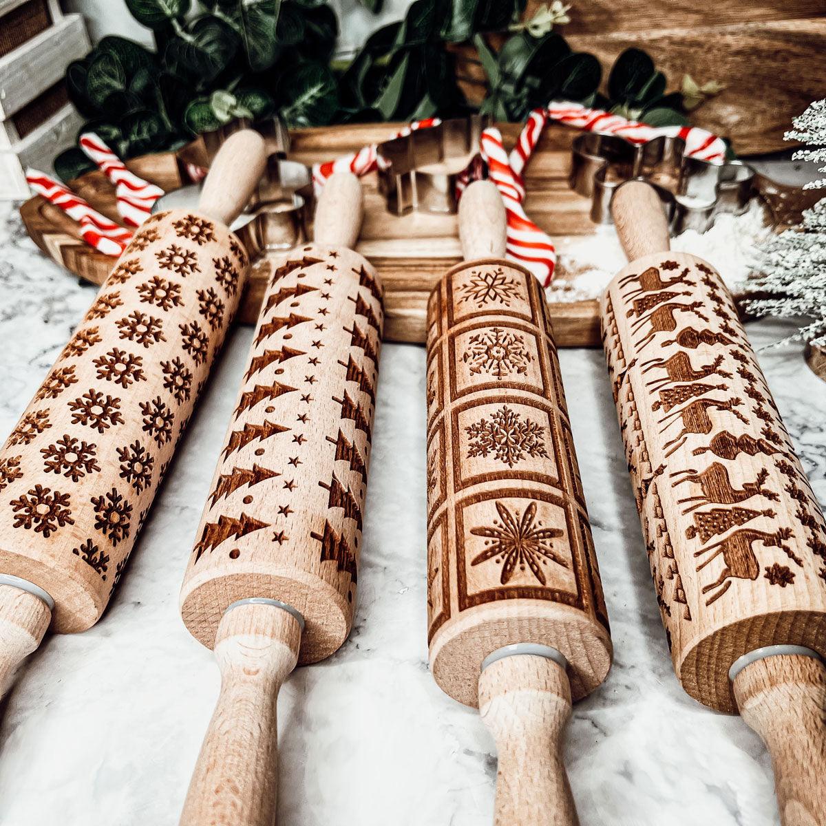 Embossed Christmas Rolling Pin | 10 Designs