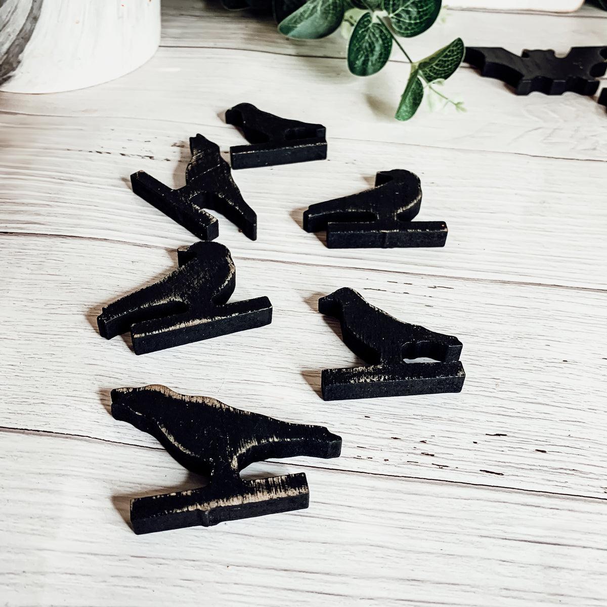 Spooky Little Wooden Halloween Decor – 6 Piece Set