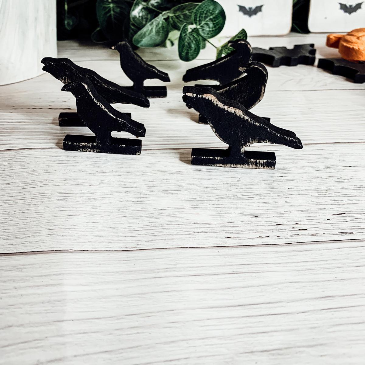 Spooky Little Wooden Halloween Decor – 6 Piece Set
