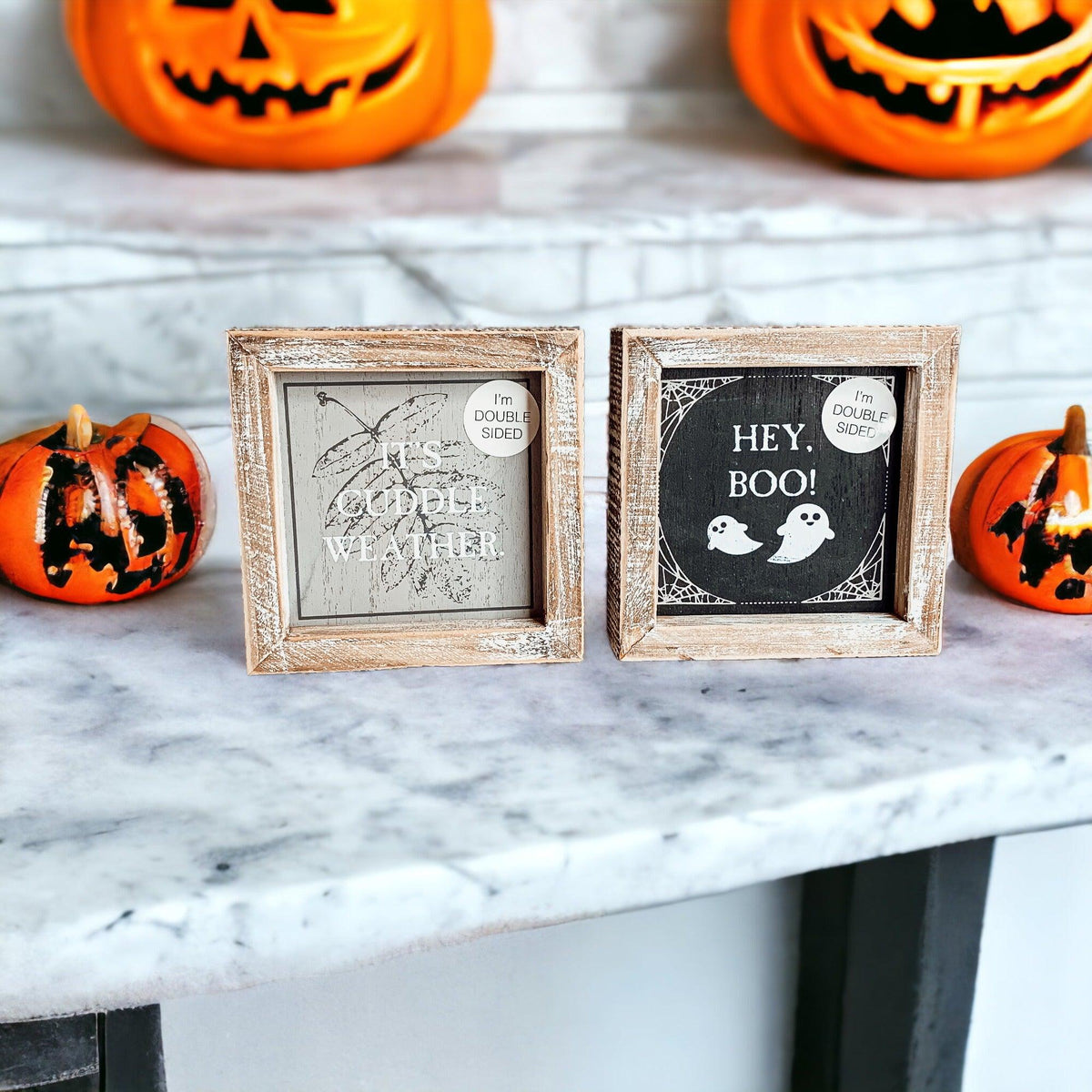 Hey Boo + Cuddle Weather Double-Sided Sign