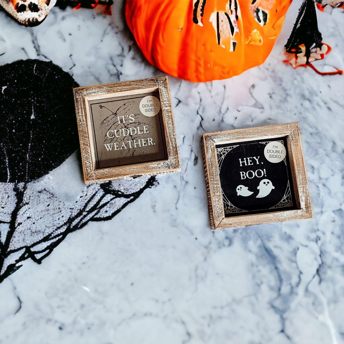 Hey Boo + Cuddle Weather Double-Sided Sign