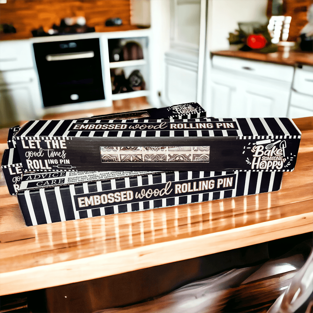 Decorative Embossed Wooden Rolling Pins for Baking