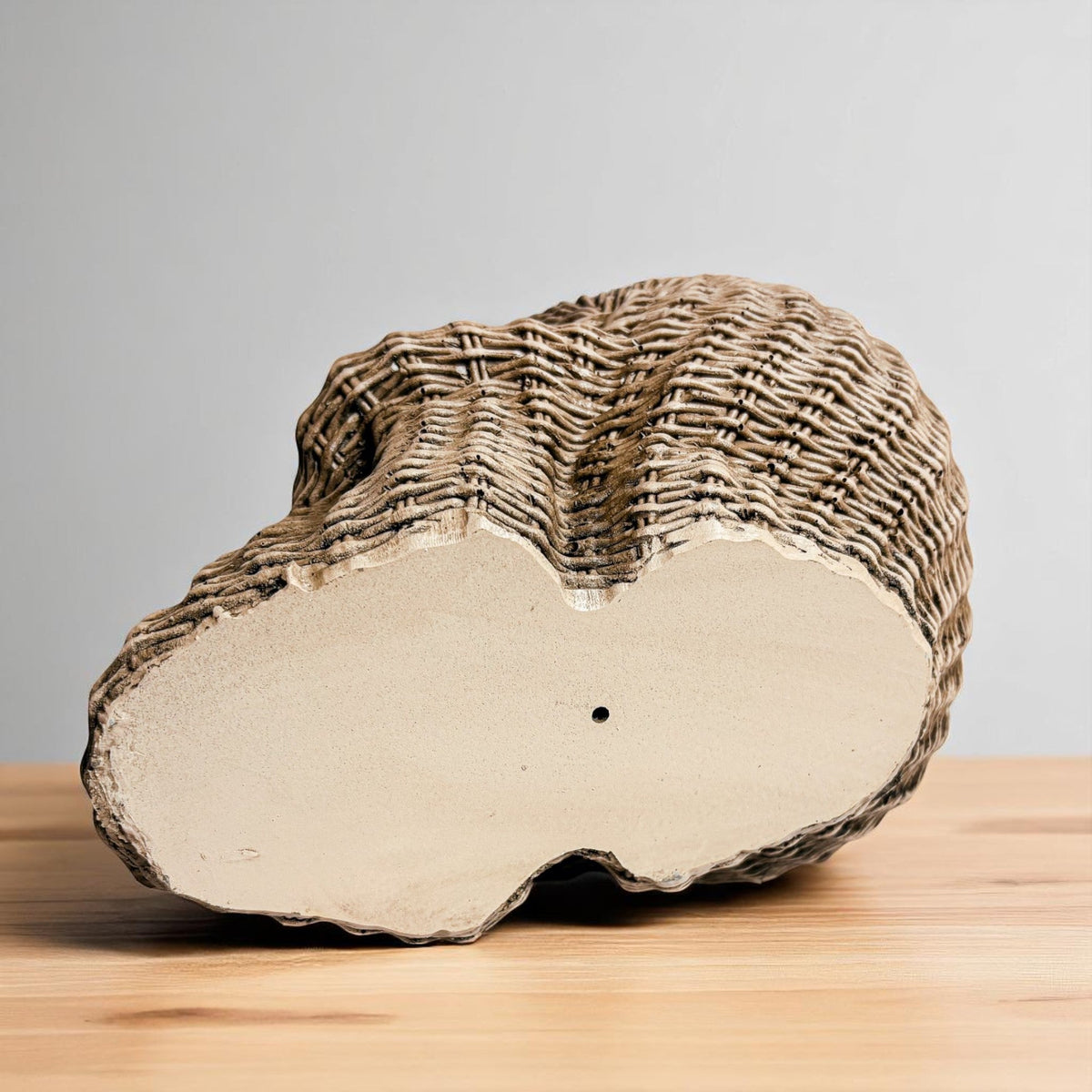 Woven Rattan-Style Skull Decor