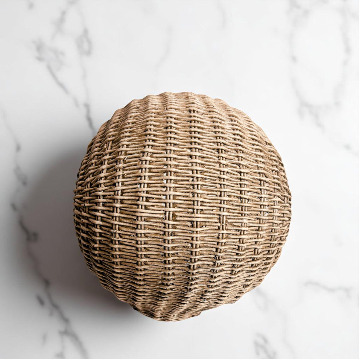 Woven Rattan-Style Skull Decor