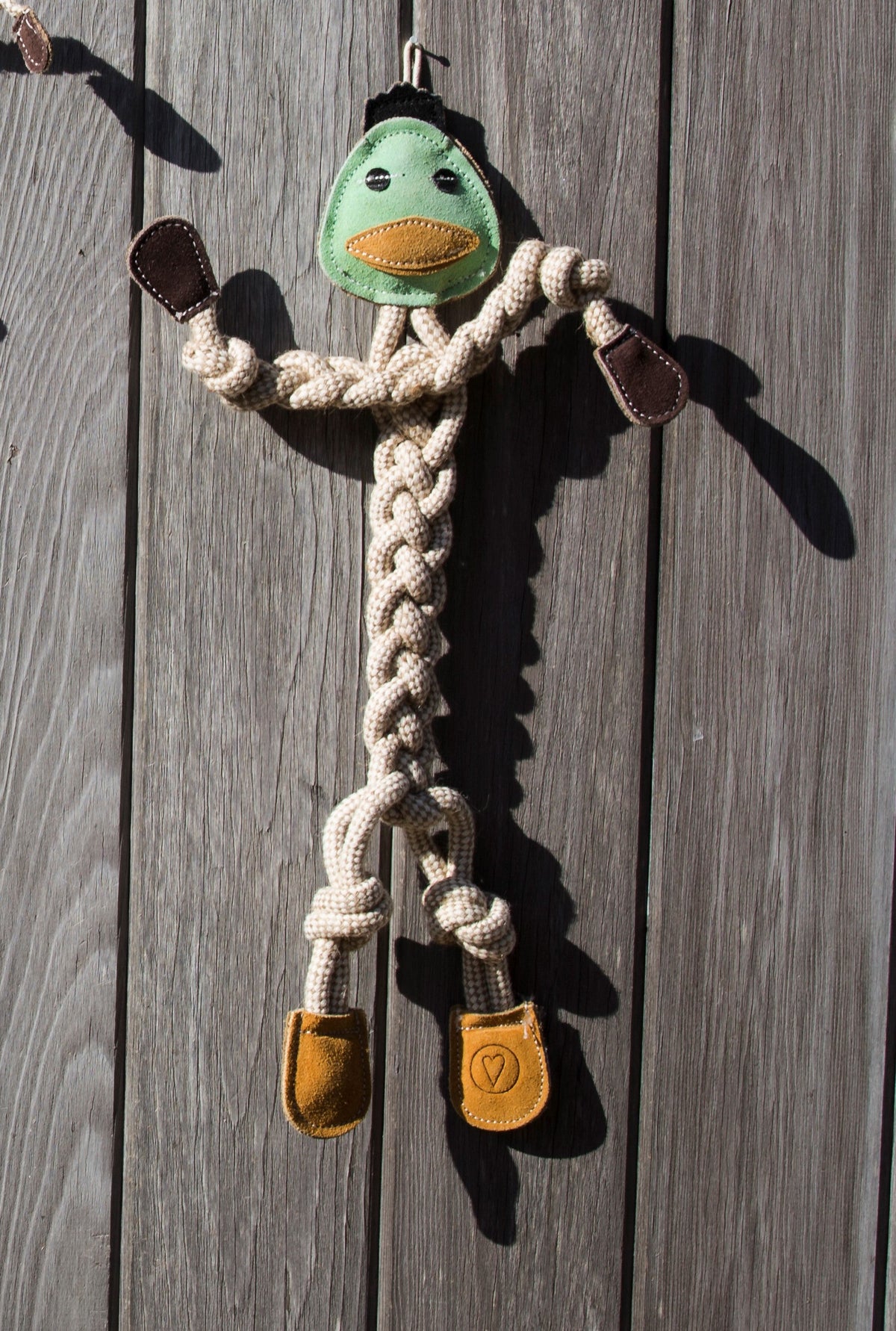 Dilly Duck Natural Rope Dog Toy | HuggleHounds Knottie®