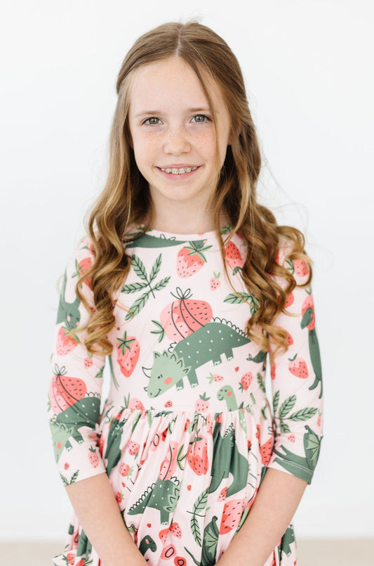 Hear Me Roar 3/4-Sleeve Pocket Twirl Dress