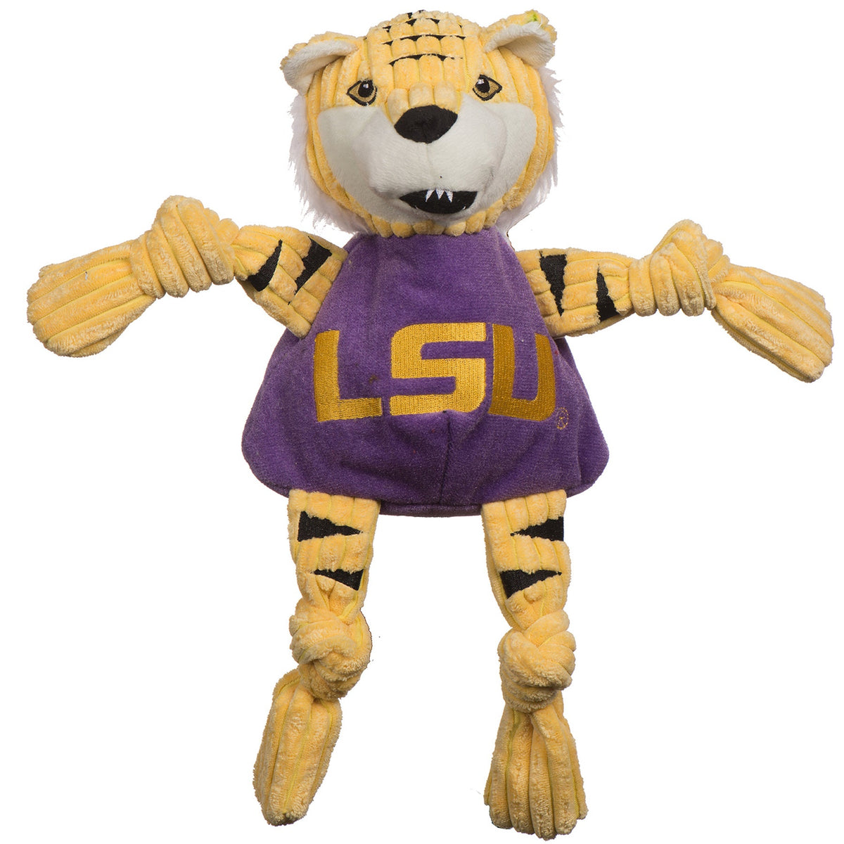 LSU Tigers Mike the Tiger Knottie® Dog Toy | HuggleHounds