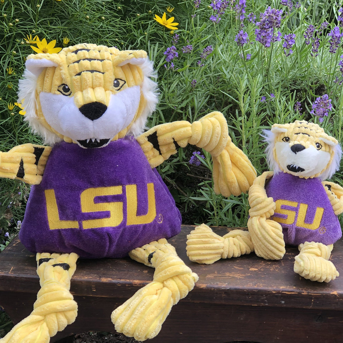 LSU Tigers Mike the Tiger Knottie® Dog Toy | HuggleHounds