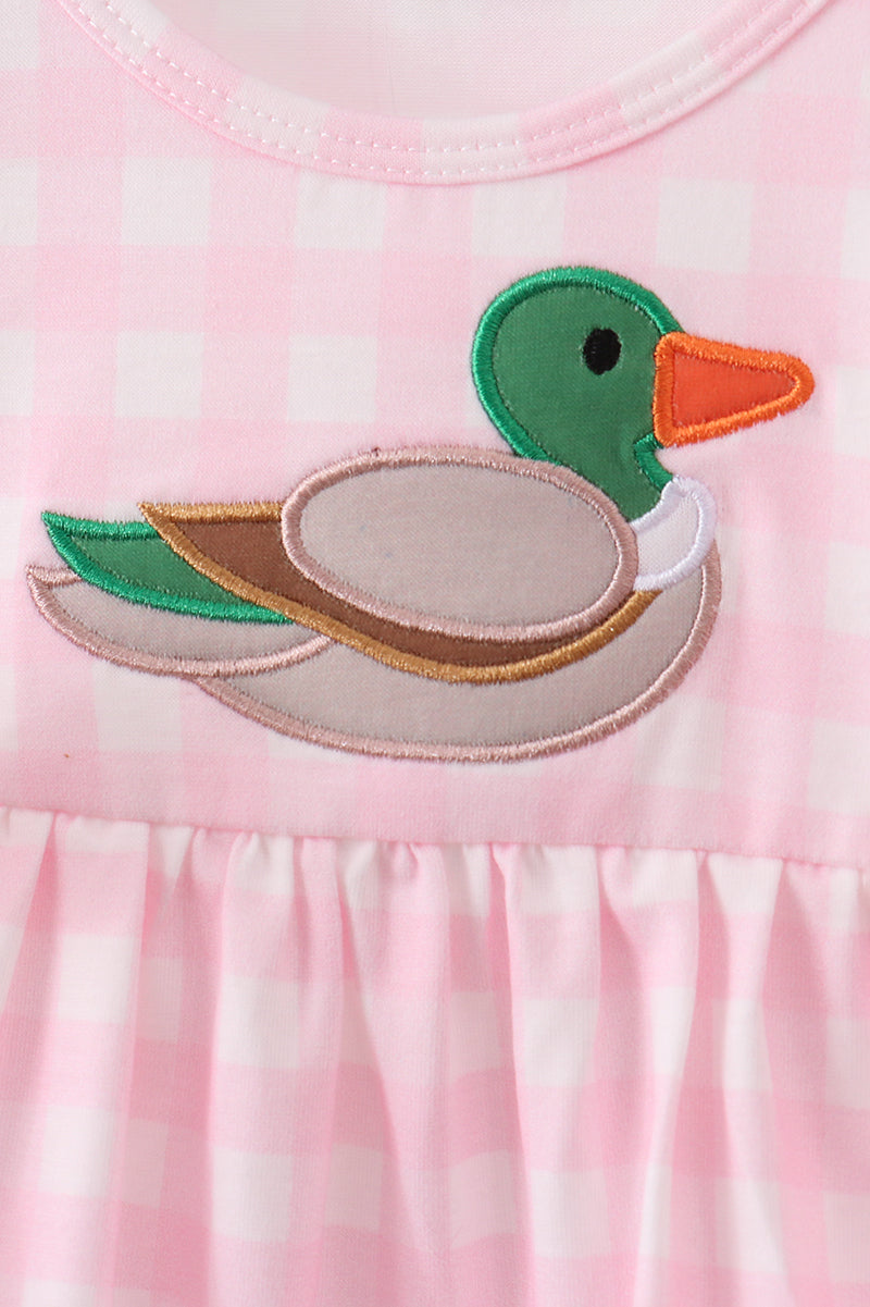 Mallard Duck Pink Gingham Bloomer Set